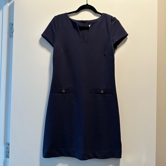 Lily Pulitzer Layton Dress in True Navy - Picture 1 of 3